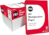 nu: A4 Multi-Purpose Printer Paper 500 Sheets Smooth White 5 Reams