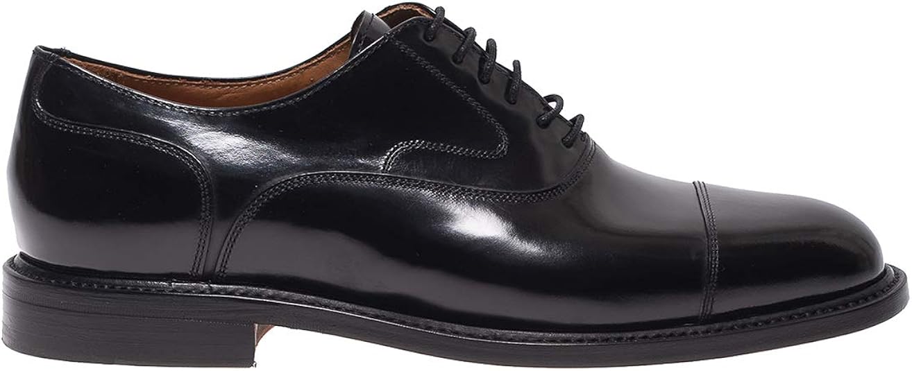 Berwick 1707 Polished Oxford Shoes, 8 Black