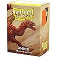 Dragon Shield | Standard Size Matte Card Sleeves | 100 CT - Smooth & Tough TCG Sleeves - Compatible with Pokemon, Flesh & Blood, One Piece & Magic The Gathering | Amber