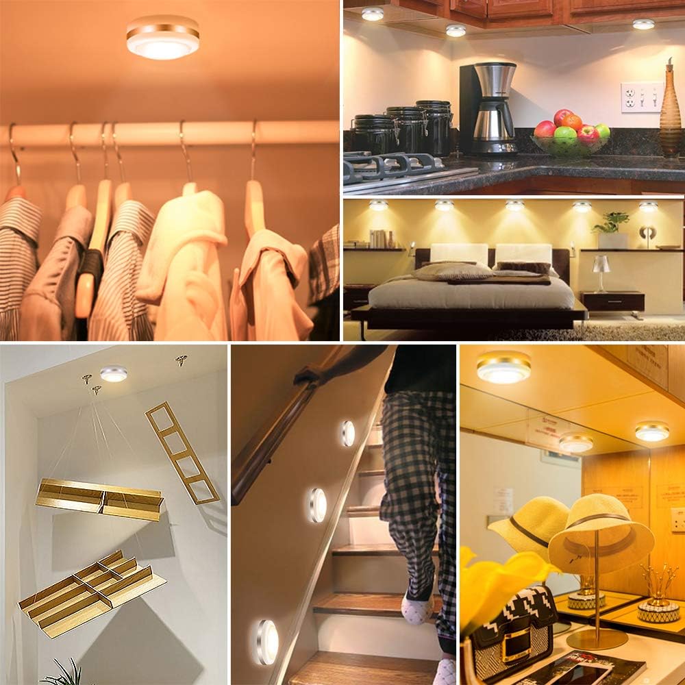 Bawoo Under Cabinet Lights, Wireless LED Puck Lights Remote Control - Image 5