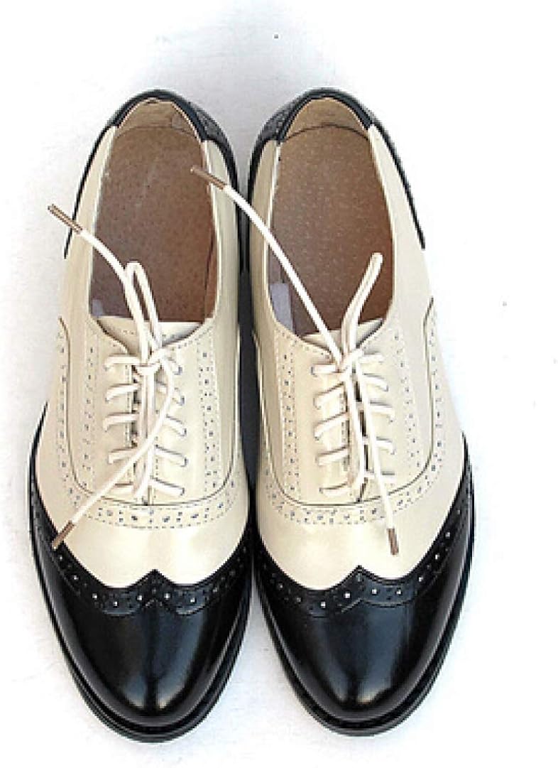 Women's Leather Perforated Laceup Oxfords Brogue Wingtip