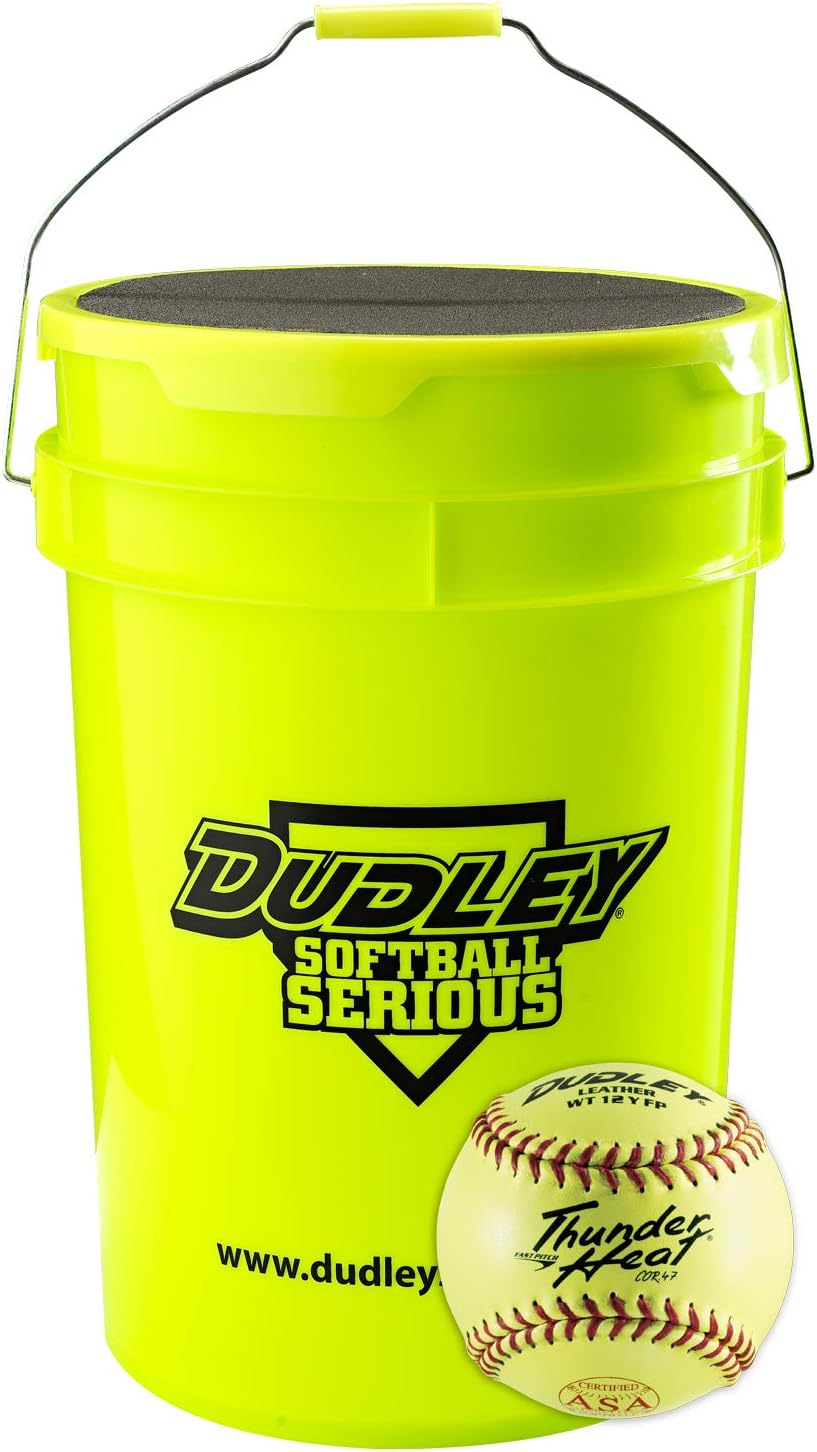 Dudley’s Softball Bucket & 1 Dozen Thunder Heat Fastpitch