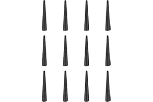 uxcell 12 Pcs Silicone Rubber Tapered Plug, 0.8mm to 2.6mm High-Temperature Solid Rubber Stoppers Silicone Plugs for Hole Plugs, Spraying, Coating, Painting Protection, Black, 16mm