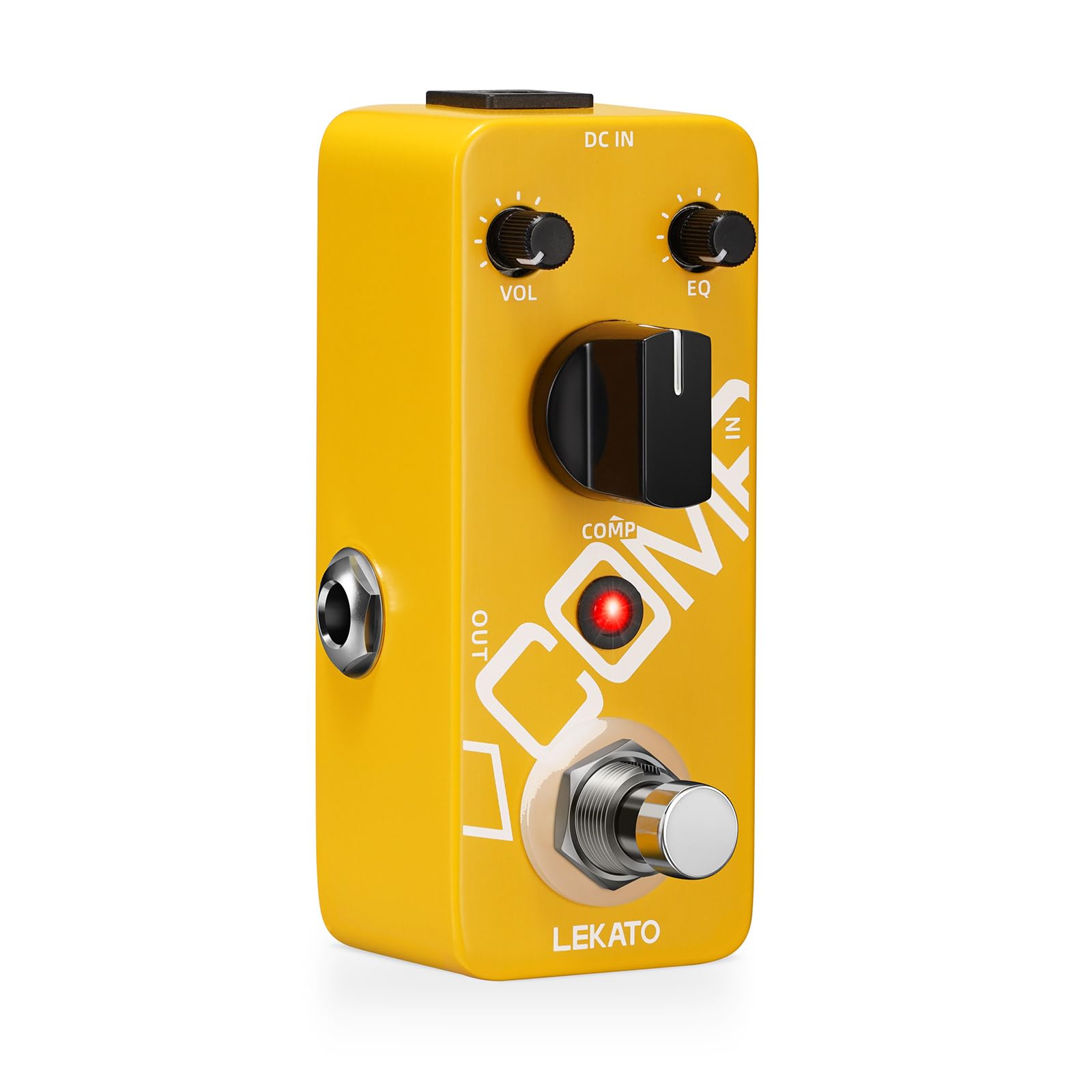 LEKATO Compressor Pedal, Yellow Comp Mini Portable