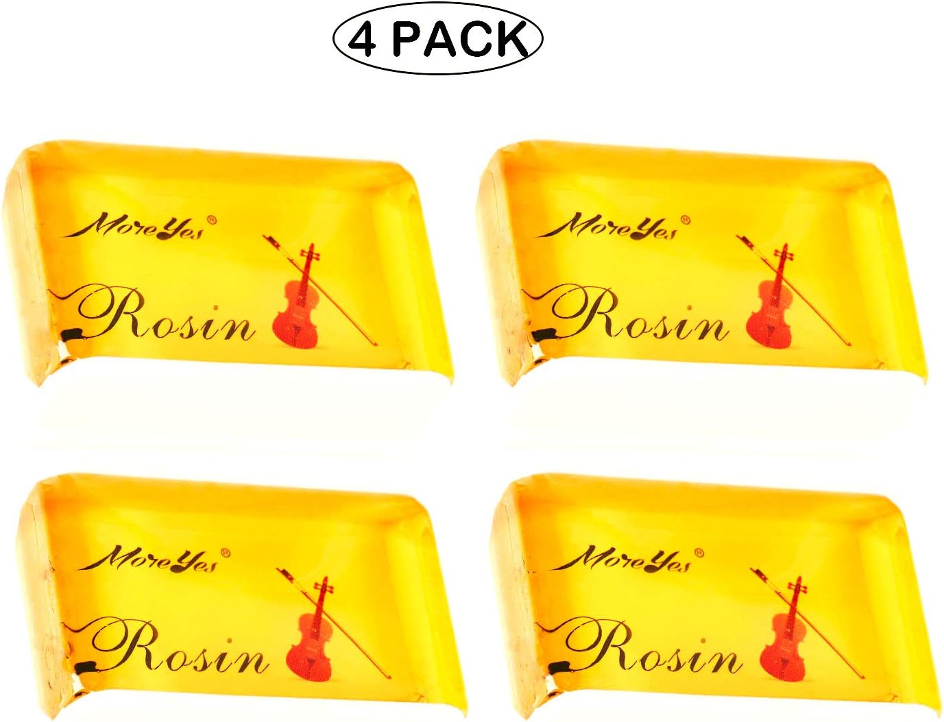String Rosin for Violin Viola and Cello Rosin for Bows (yellow 4 pack)