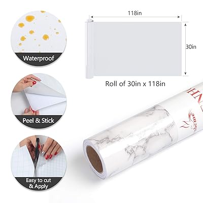 Buy Yenhome Marble Grey White Contact Paper 30x118 Peel And Stick Wallpaper Countertop Contact Paper Kitchen Wallpaper For Countertops Cabinets Waterproof Removable Self Adhesive Wallpaper For Shelves Online In Nigeria B089t5vpcj