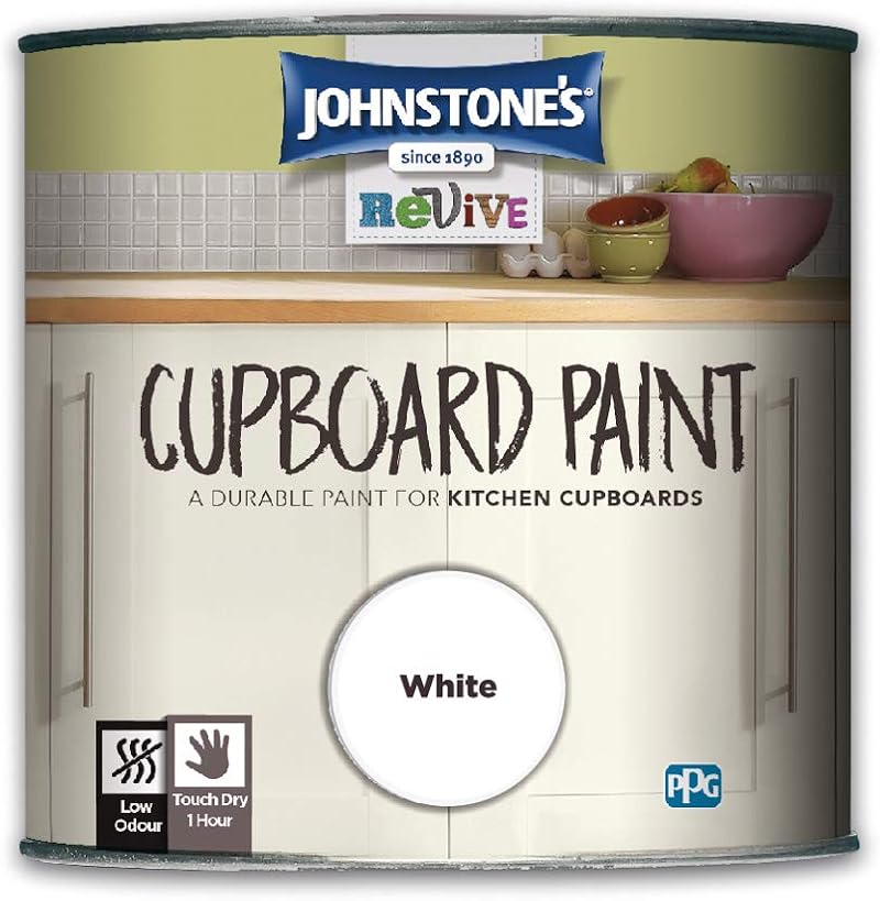 Johnstone's Cupboard Paint White 750ml Interior Durable Finish