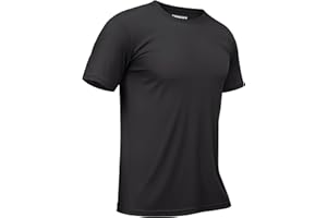 TACVASEN Men's UPF 50+ Sun Protection Shirts Quick Dry Short Sleeves Rash Guard Swim Shirts