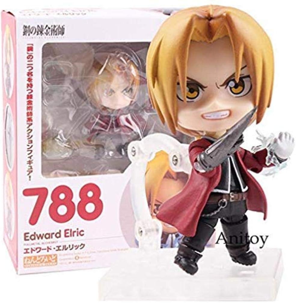 Classic aesthetic HZXHDM Goodsmile Nendoroid 788 Fullmetal Alchemist Edward Elric Anime Nendoroid Edward Elric PVC Figure Collectible Model Toy