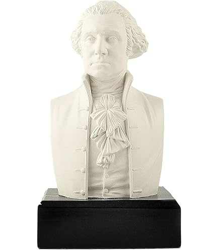 US-Präsidenten Büsten-Set – 5 Gründerväter Als Detailgetreue Sammler-Skulpturen Für Schreibtisch Oder Regal (je 15 Cm Hoch)