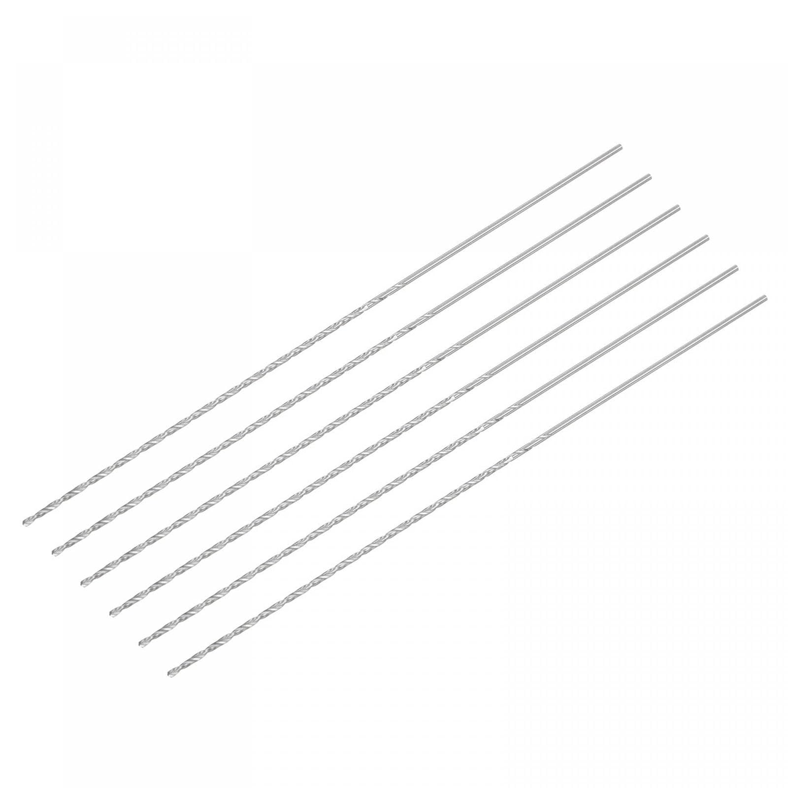 TA-VIGOR 6Pcs 1.5mm Extra Long Twist Drill Bits, 160mm Length High-Speed Steel HSS Straight Shank Spiral Drill Bits for Wood Metal Aluminum Plastic — image 1