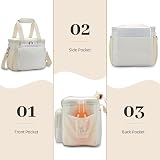 HSHRISH Large 10L Insulated Lunch Bag Women Waterproof Leakproof White view 5