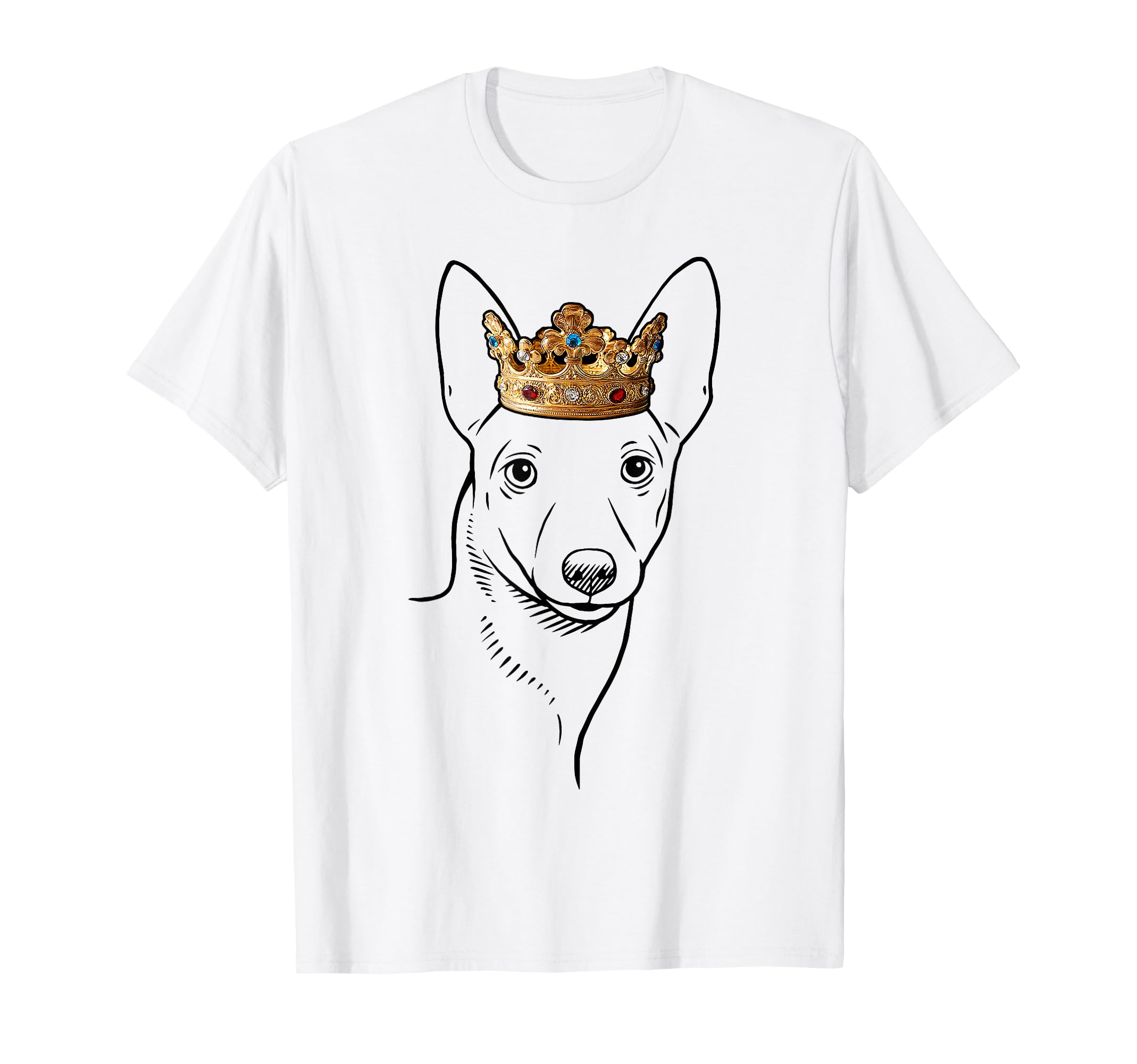 Portuguese Podengo Pequeno Dog Wearing Crown T-Shirt