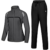 Little Donkey Andy Women Track Suits 2 Piece Set Full Zip-Up Jogger Tracksuit Set Lightweight Running Suits with Zip Pockets