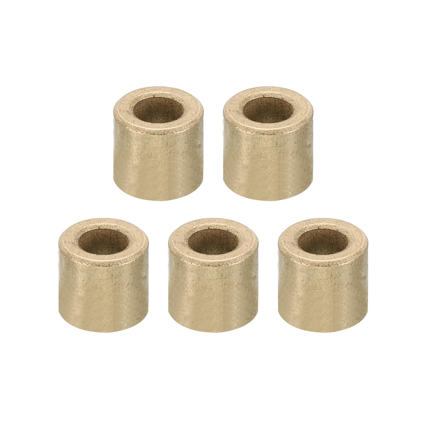 PATIKIL M5 Brass Spacers, 5 Pcs Metal Spacer Brass 5mm ID x 9mm OD x 10mm L Brass Spacers Screw Standoff for 1/5 Inch or M5 Screw