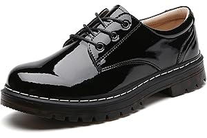 XIKETE Women's Oxfords Lace Up Business Formal Dress Shoes Platform Oxford Shoes Slip Resistant Service Boots for Women Ladies Grils