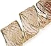 ARCCI Christmas Wired Edge Ribbon, Holiday Party Assorted Organza Swirl Sealing Sheer Glitter Gift Wrapping - 36 Yards (6 Rolls x 6yd) 2.5 Inch - Gold/White