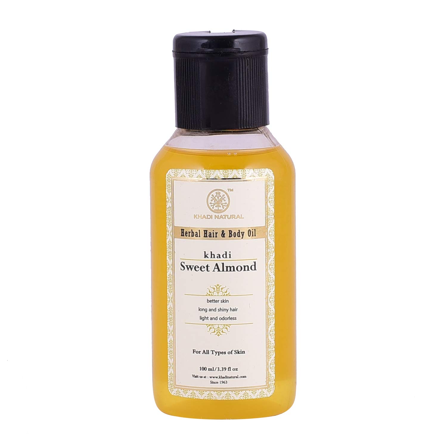 Khadi Natural Herbal Ayurvedic Sweet Almond Body Massage Oil 100