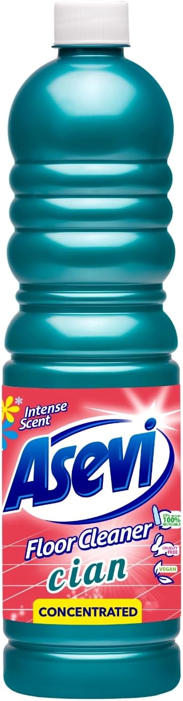 Asevi Cleaning Floor Liquid Concentrated 1L Cyan for Laminate Stone Surfaces