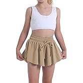 Flowy Shorts for Teen Girls Athletic Running Youth Butterfly Shorts