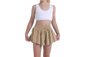 HEYIELDA Flowy Shorts for Teen Girls Athletic Running Youth Butterfly Shorts