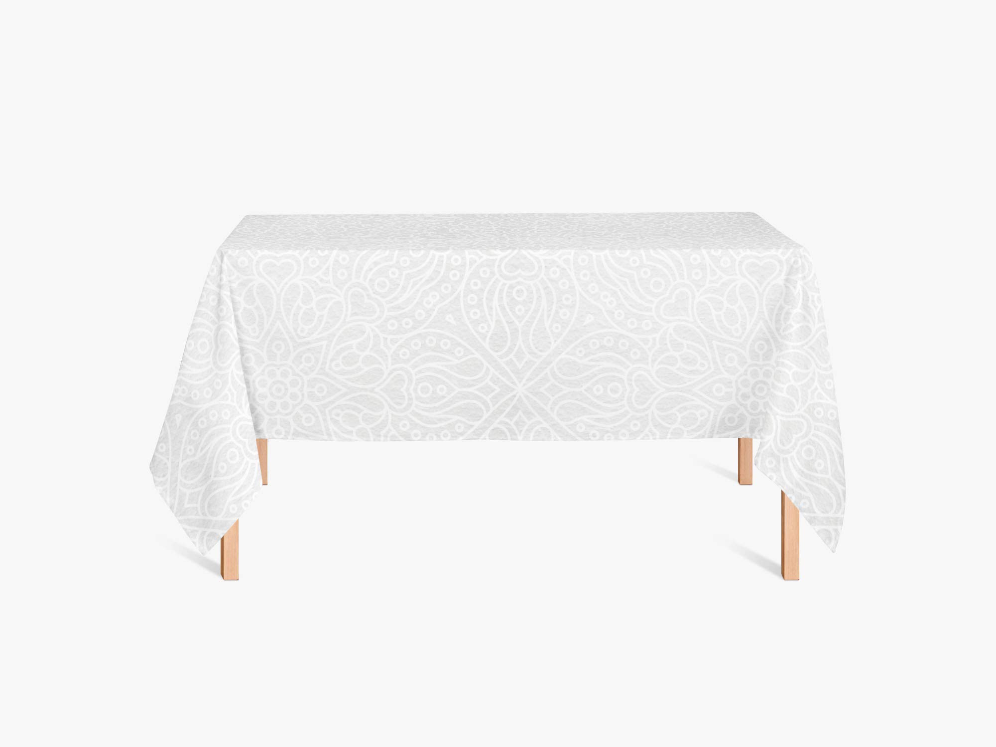 HYO Tablecloth, Polyester Canvas Satin Fabric, Laminated with Clear Vinyl Sheet 250g, Multicoloured, 140x180 cm