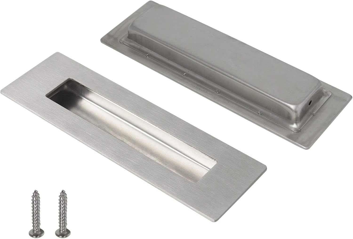 Rectangular Drawer Handles Brushed Nickel Stainless Steel Flush Drawer Door Handles Recessed ...