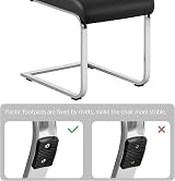 Yaheetech 6-Piece Faux Leather Dining Chairs High Back Black view 7