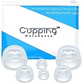 Cupping Warehouse Supreme 6 Intermediate Pro 5560 Silicone Cupping Set – 6 Cup Massage Therapy Kit for Beginners – Medical-Grade, Soft Cups for Pain Relief, Cellulite Reduction & Body Sculpting