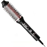 CINOSTAR Heated Round Brush for Blowout Look Volumizer, 1.5 inch Styler Tool, 6 Temps Ionic Thermal Brush, Fast Heating, Dual Voltage for Travel, Purple