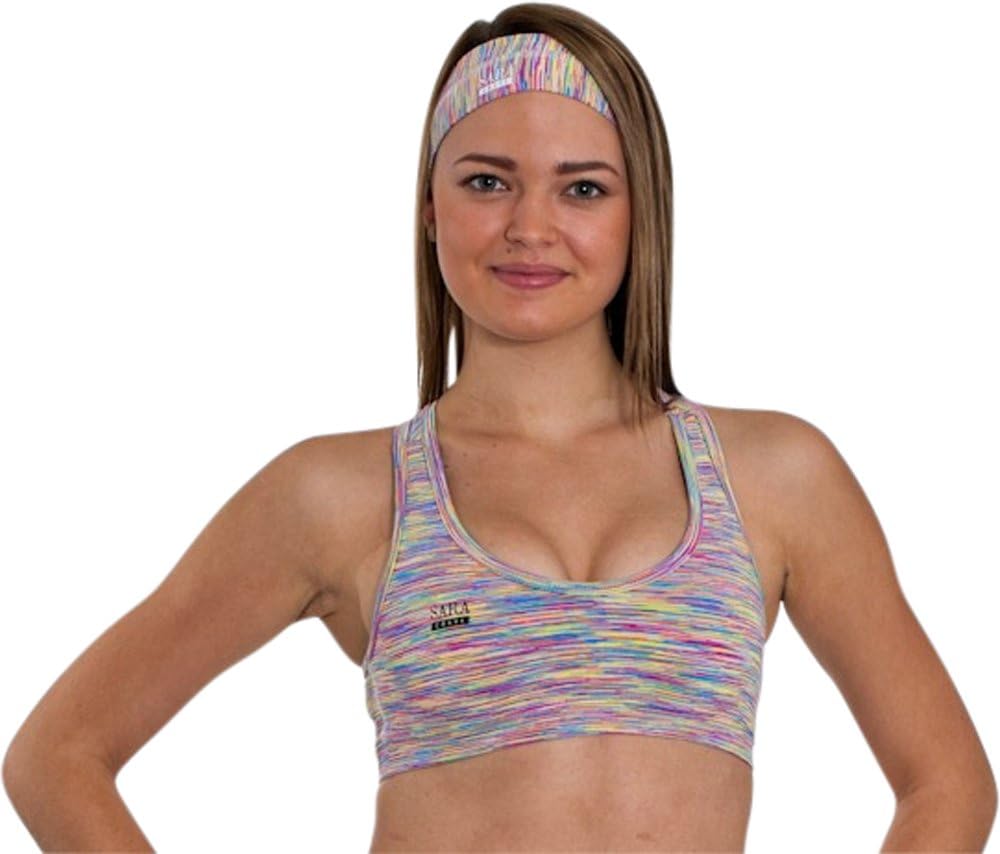Sara Crave Women's Supportive Breathable Supplex Fabric Printed Gym Sports Bra