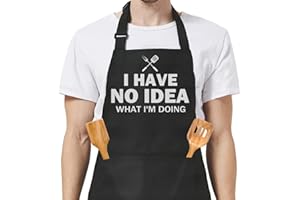 SANDJEST Funny Apron for Dad - Birthday Father’s Day Cooking Grilling Gifts for Mens