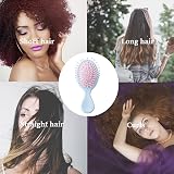 Elgbiaoxi Mini Travel Detangler Brush Anti-Static Small Oval Wet Dry Hair Brush view 6