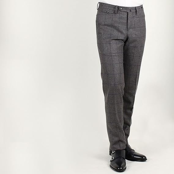 Amazon グレージュ C33 50 Pt01 ピーティーゼロウーノ メンズ Super1 S ウィンドウペン イーボフィット ウールトラウザーズ Anvers Evo Fit Coffav Pr03 0230 グレージュ ロングパンツ 通販