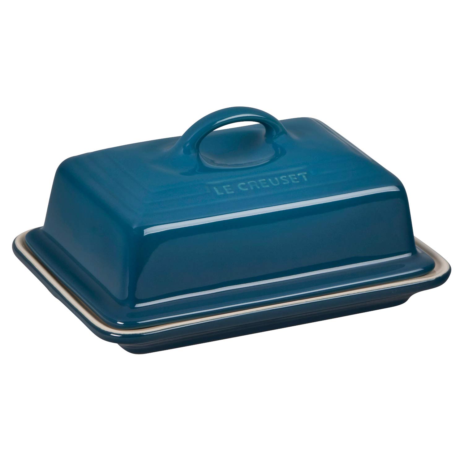 Le Creuset Stoneware Butter Dish, 900 g, 17 x 12.5 x 9 cm, Deep Teal