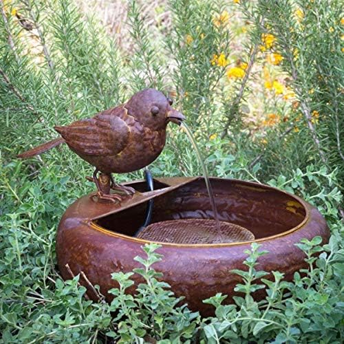 Amazon Com Park Hill Collection Folk Art Little Bird Fountain