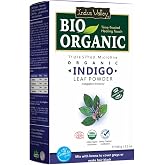 Indus Valley Bio Organic Indigo Powder for Hair, 100g, USDA Certified Organic Indigo Leaf Powder for Natural Black Hair Colour, Triple Sifted Microfine, Chemical Dye Free, Vegan, 3.5 oz