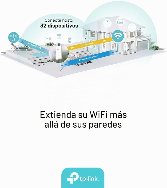 TL-MR110-Outdoor - Router 4G SIM, N300, WiFi 4, Puerto LAN, PoE