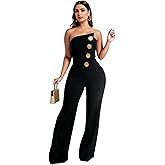Figdaw Elegant Jumpsuits Sexy Outfit for Women Summer Night Out,Brunch,Cocktail