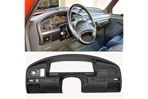 G-PLUS Dashboard Dash Panel Bezel, Compatible with Ford F150 F250 F350 Super Duty 1992 1993 1994 1995 1996 1997 W/Gas Engine Dash Cover ABS Plastic Adhesive