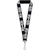 Buckle-Down Lanyard, Faith Greater Than Fear Navy Blue White, Elastic