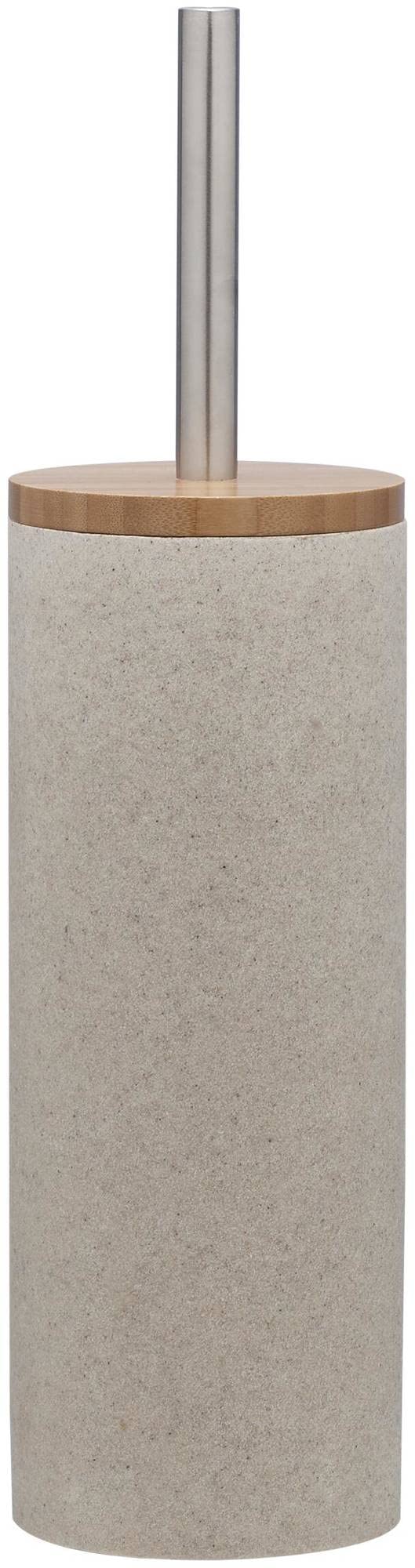 Sealskin Grace Toilet Brush and Holder, Polyresin, Sand, 10 x 39 x 10 cm