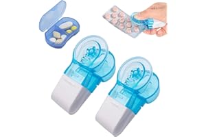 Portable Pill Taker Remover and Pill Case, 2 Pcs Pill Popper for Blister Packs and 1 Pcs Vitamin Containers, Handy Pills Pack