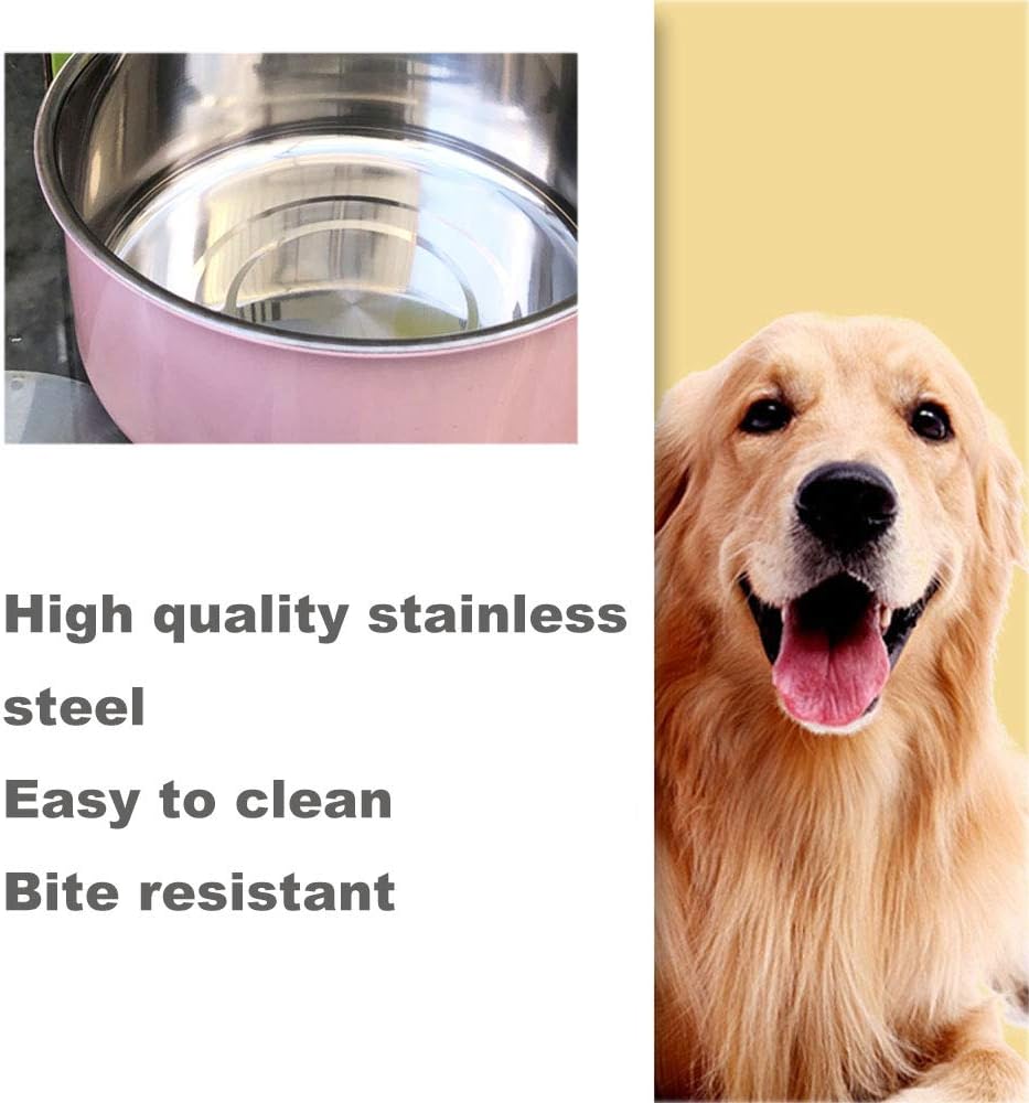 SUOXU Dog Crate Water Bowl, Stainless Steel Dog Feeder, Non-Spill, Small Dogs & Cats Feeding Bowl (850ml/1pcs) - Image 5