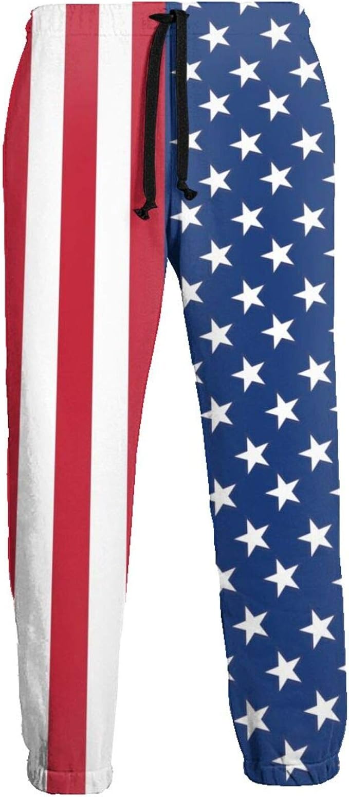 FMIOCO The American Flag Mens Joggers Elastic Sweatpants