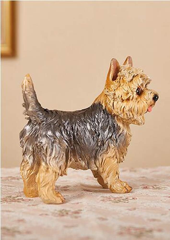 WANLIAN Hand-Painted Resin Yorkshire Terrier Statue, 7.87'' Realistic Dog Sculpture for Indoor/Outdoor Decor(Multicolor) - Image 5