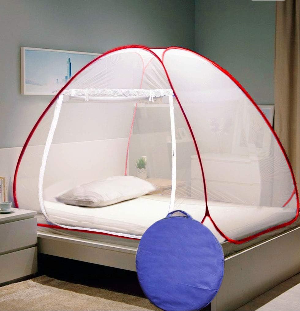Styles Closet Foldable Polyester Mosquito Net (Single Bed; Red)