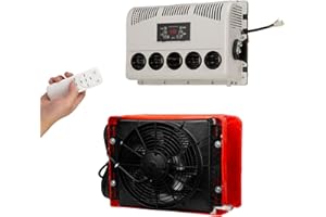 RV65F 12V DC air conditioner, split type rv ac unit 9000btu, suitable for RV, construction vehicles, excavators, camping vehicles, agricultural vehicles, trailers, truck air conditioner, etc (12V)