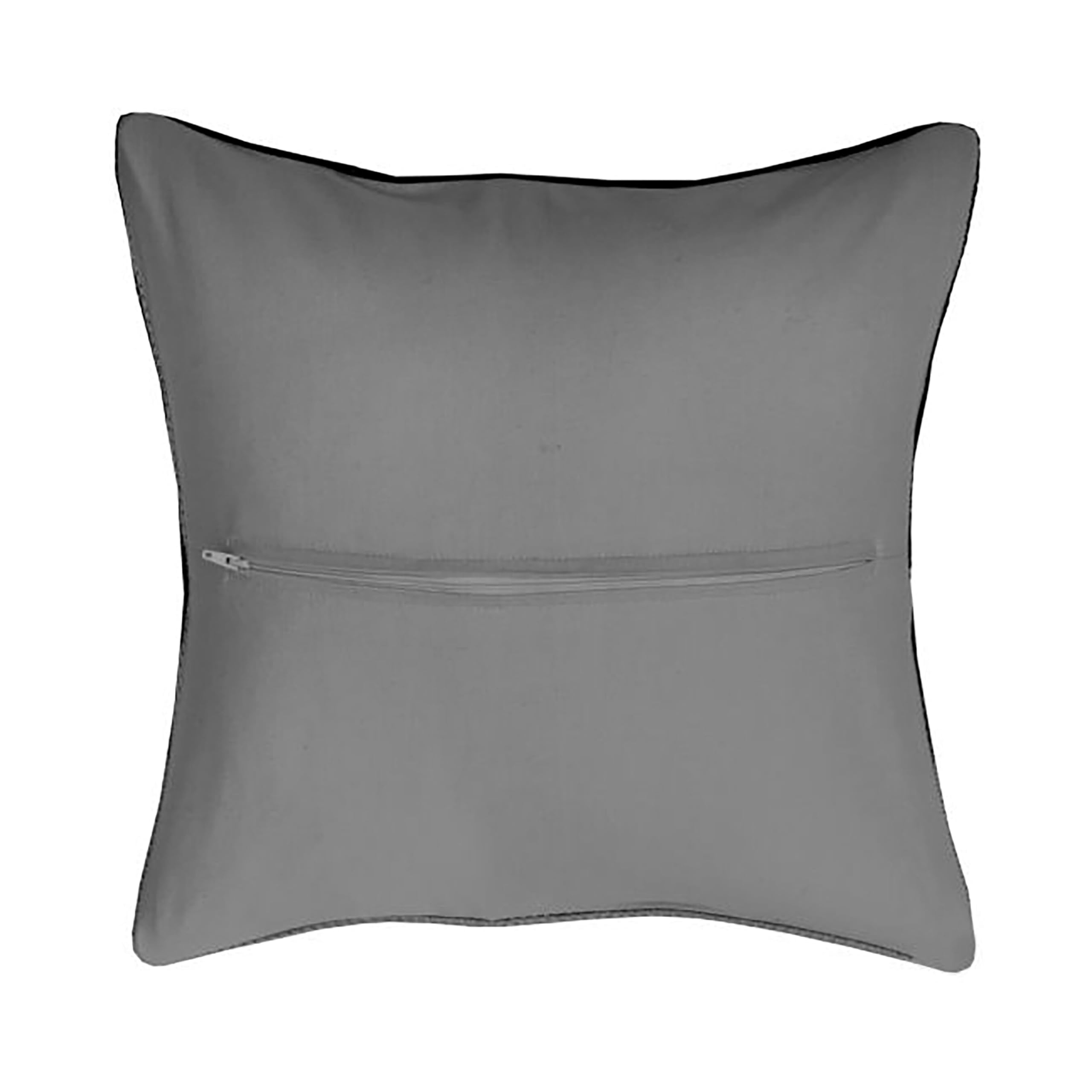 Thea Gouverneur Cushion Back Kit with Zipper - Grey - for Any 16x16 Inch (40x40cm) Cushion- Cross Stitch Creations - Embroidery - Embroidery Kit for Adults - 23.5903