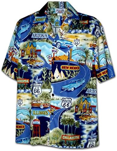 Amazon.com: Pacific Legend Tropical Shirts Alligators in Blue S